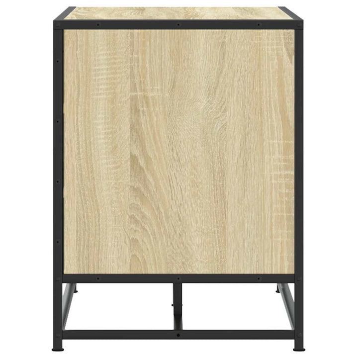 skobænk 80x40x53,5 cm konstrueret træ og metal sonoma-eg