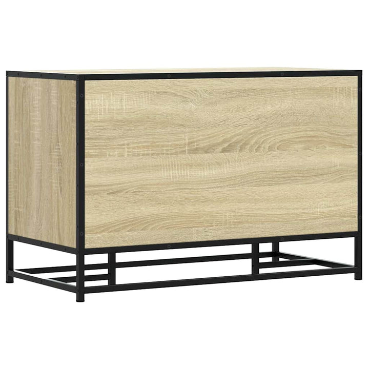 skobænk 80x40x53,5 cm konstrueret træ og metal sonoma-eg