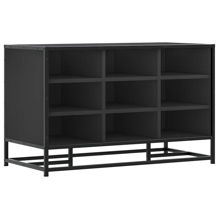 skobænk 84x40x53,5 cm konstrueret træ og metal sort