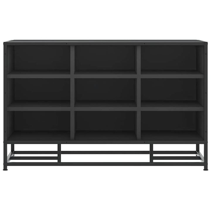 skobænk 84x40x53,5 cm konstrueret træ og metal sort