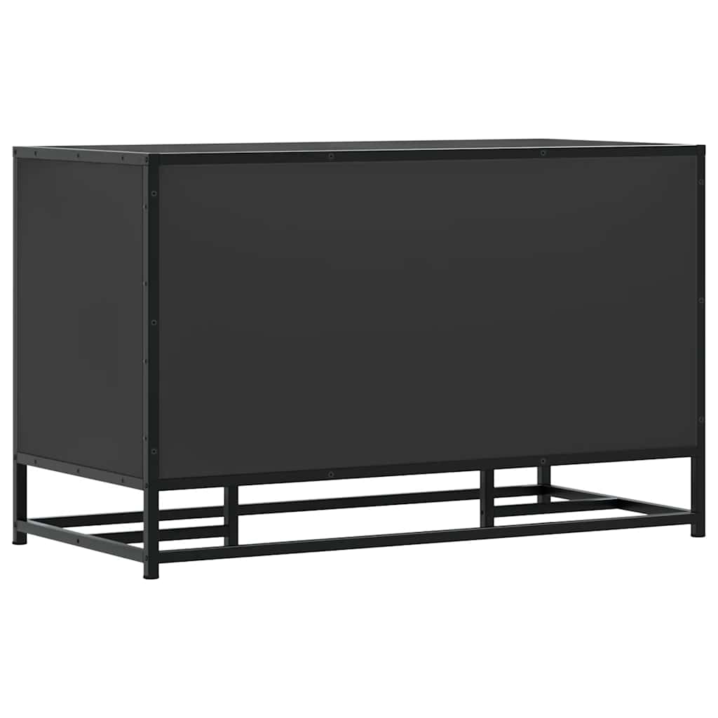 skobænk 84x40x53,5 cm konstrueret træ og metal sort