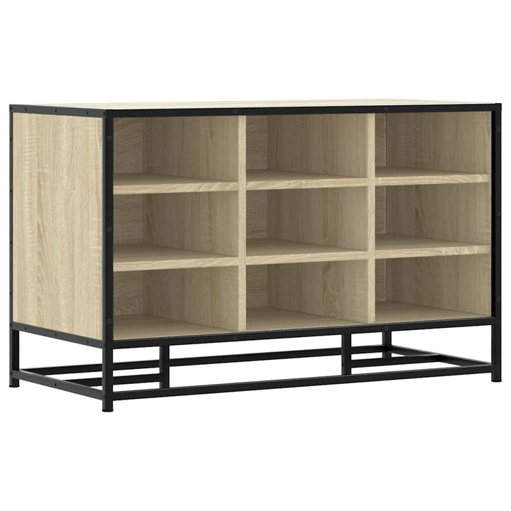 skobænk 84x40x53,5 cm konstrueret træ og metal sonoma-eg