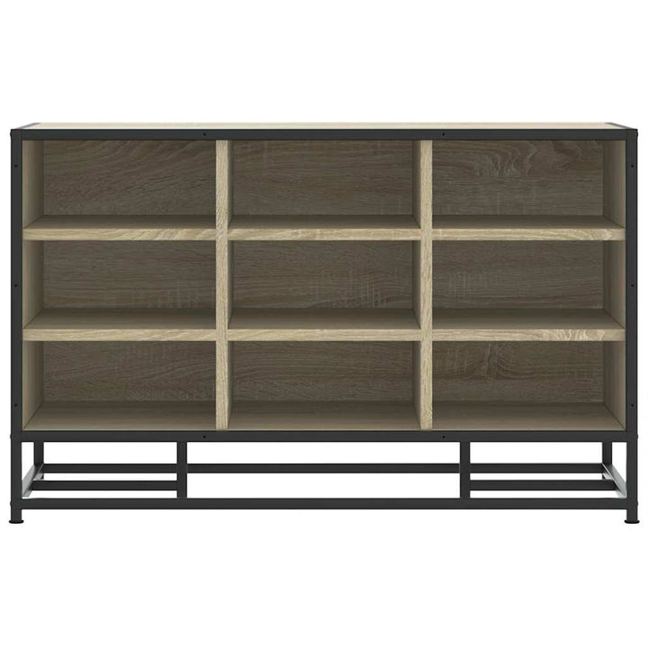 skobænk 84x40x53,5 cm konstrueret træ og metal sonoma-eg