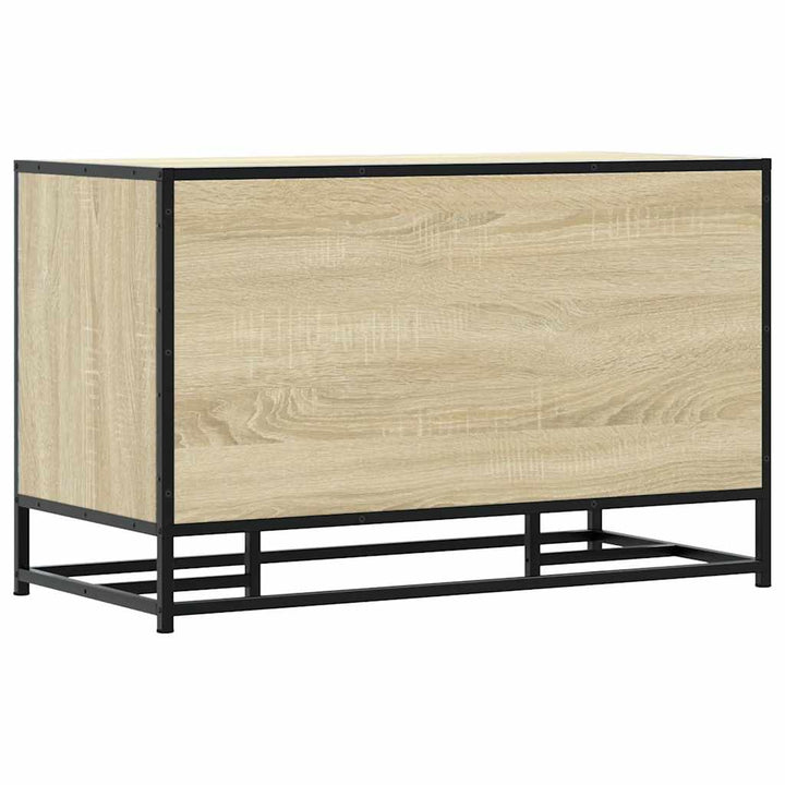 skobænk 84x40x53,5 cm konstrueret træ og metal sonoma-eg