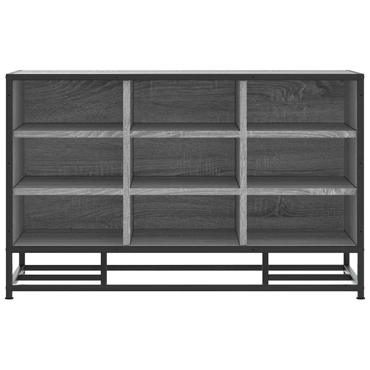 skobænk 84x40x53,5 cm konstrueret træ og metal grå sonoma-eg