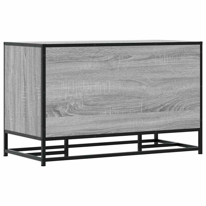 skobænk 84x40x53,5 cm konstrueret træ og metal grå sonoma-eg