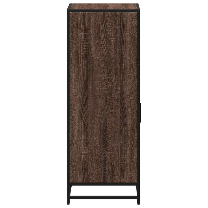 badeværelsesskab 35x37,5x100 cm konstrueret træ brunt egetræ