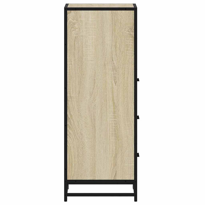 badeværelsesskab 35x37,5x100 cm konstrueret træ sonoma-eg