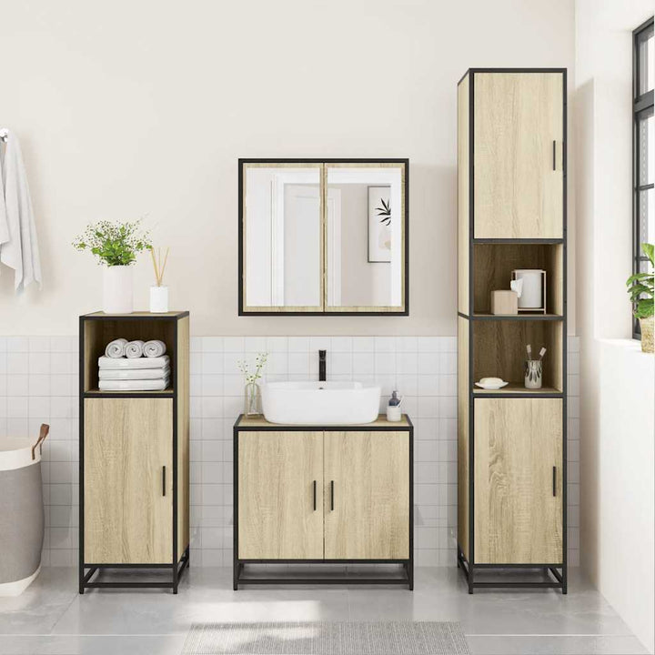 spejlskab til badeværelset Sonoma eg 65x20x60 cm konstrueret træ