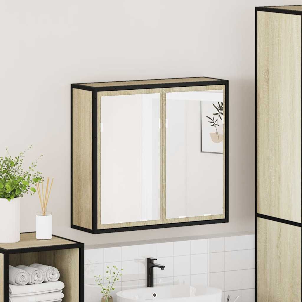 spejlskab til badeværelset Sonoma eg 65x20x60 cm konstrueret træ