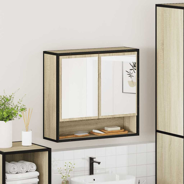 spejlskab til badeværelset Sonoma eg 65x20x60 cm konstrueret træ