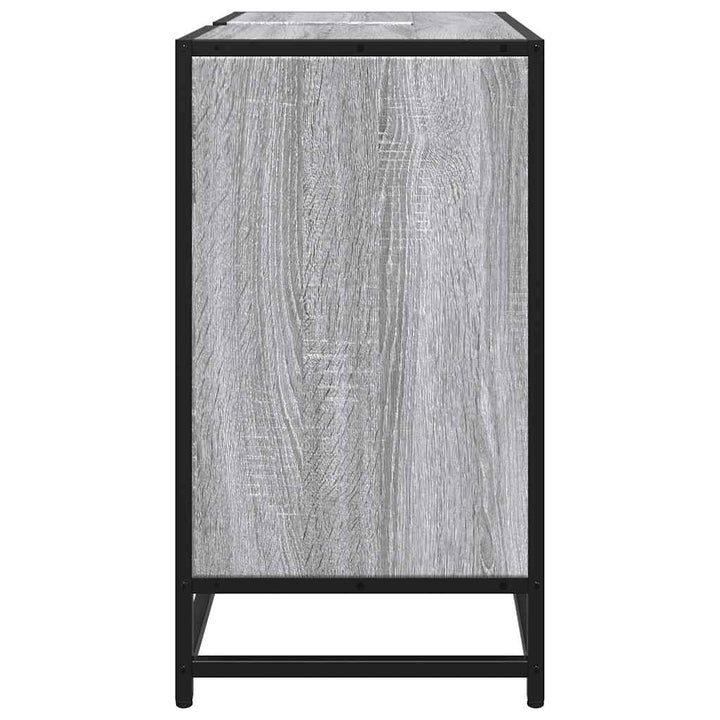 skab til håndvask til badeværelse 65x33x60 cm grå sonoma-eg