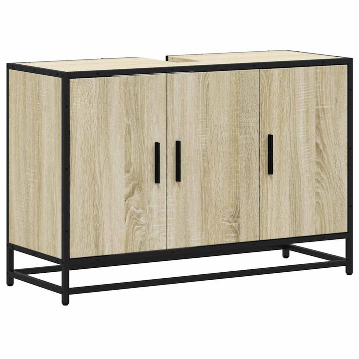 badeværelsesvaskeskab Sonoma eg 90x33x60 cm konstrueret træ