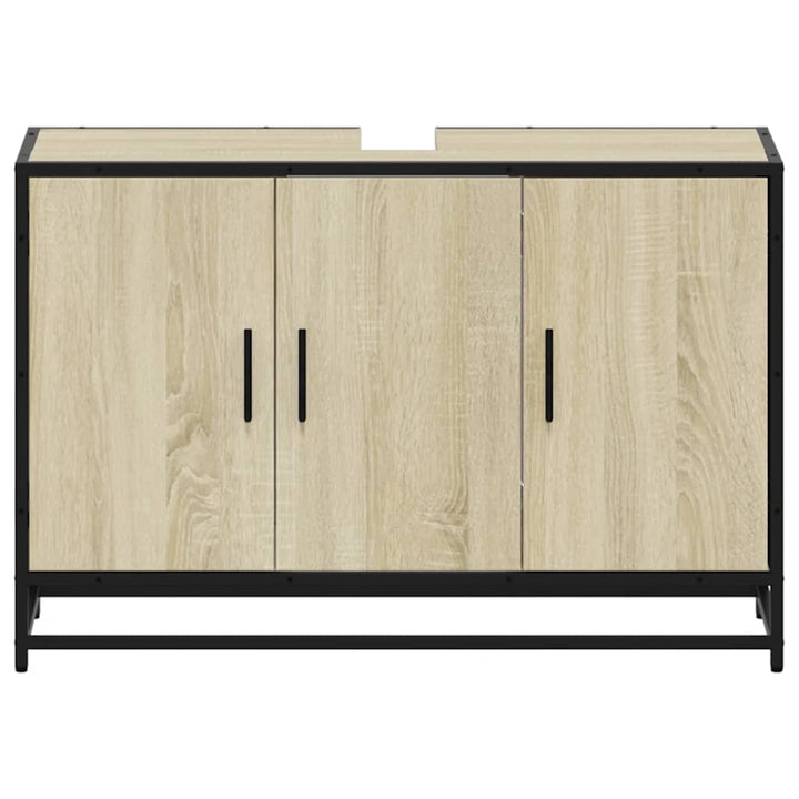 badeværelsesvaskeskab Sonoma eg 90x33x60 cm konstrueret træ