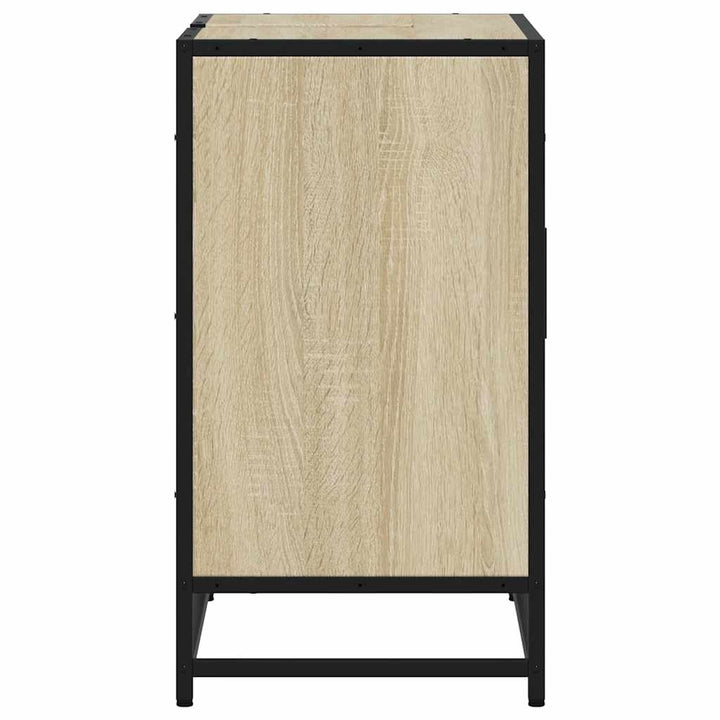 underskab til badeværelse 65x33x60 cm konstrueret træ sonoma-eg