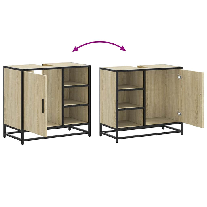 badeværelsesvaskeskab Sonoma eg 65x33x60 cm konstrueret træ