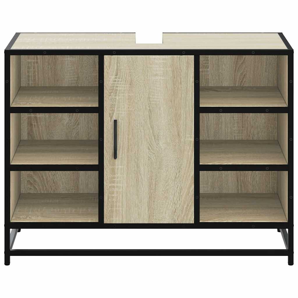badeværelsesvaskeskab Sonoma eg 80x33x60 cm konstrueret træ