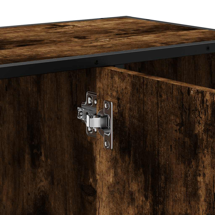 underskab til håndvask 80x33x60 cm konstrueret træ røget eg