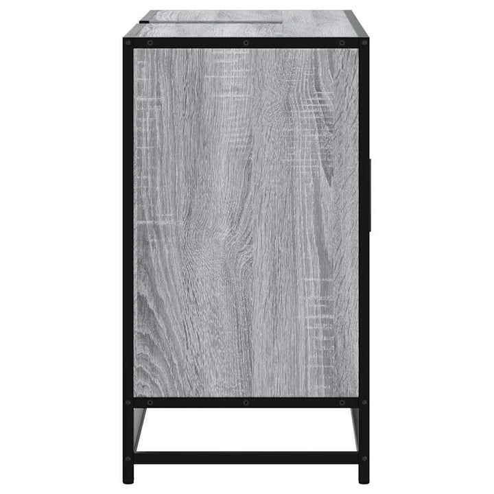 underskab til håndvask 80x33x60 cm konstrueret træ grå sonoma