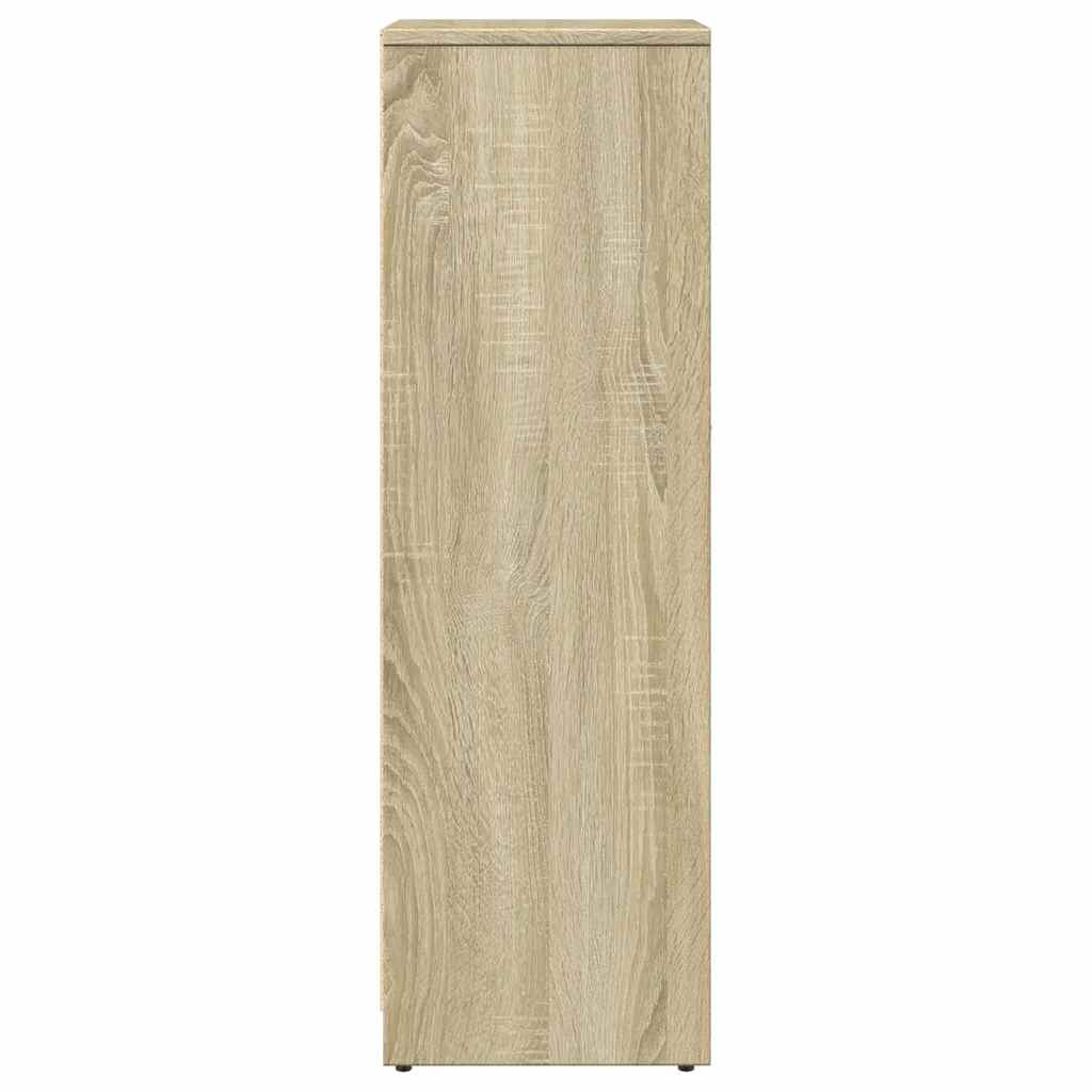 badeværelsesskab 30x30x95 cm konstrueret træ sonoma-eg