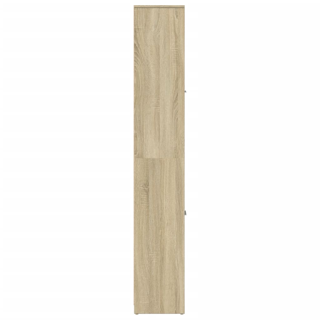 badeværelsesskab 30x30x183,5 cm konstrueret træ sonoma-eg
