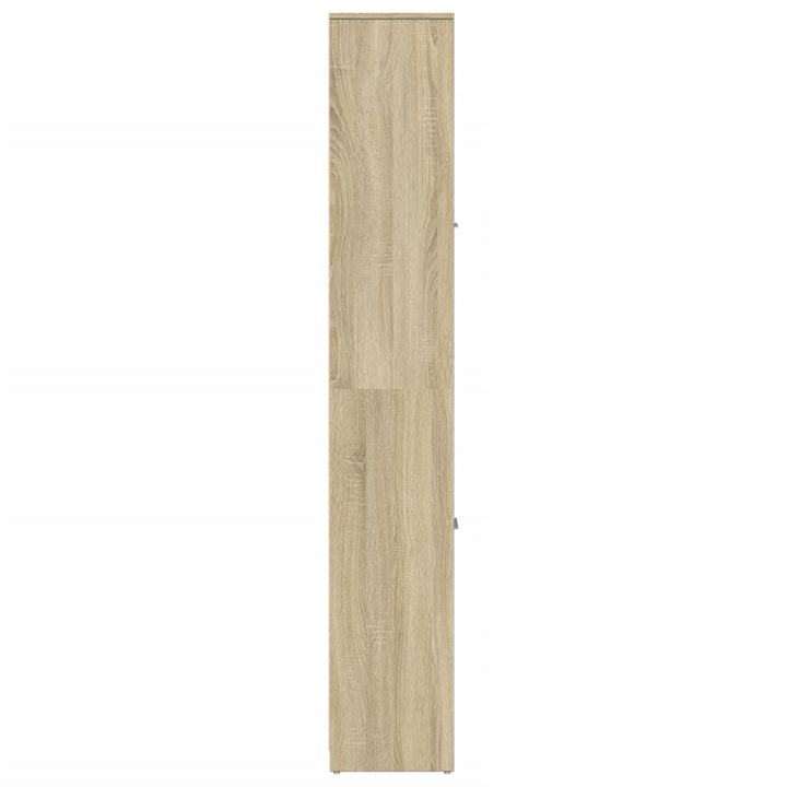 badeværelsesskab 30x30x183,5 cm konstrueret træ sonoma-eg