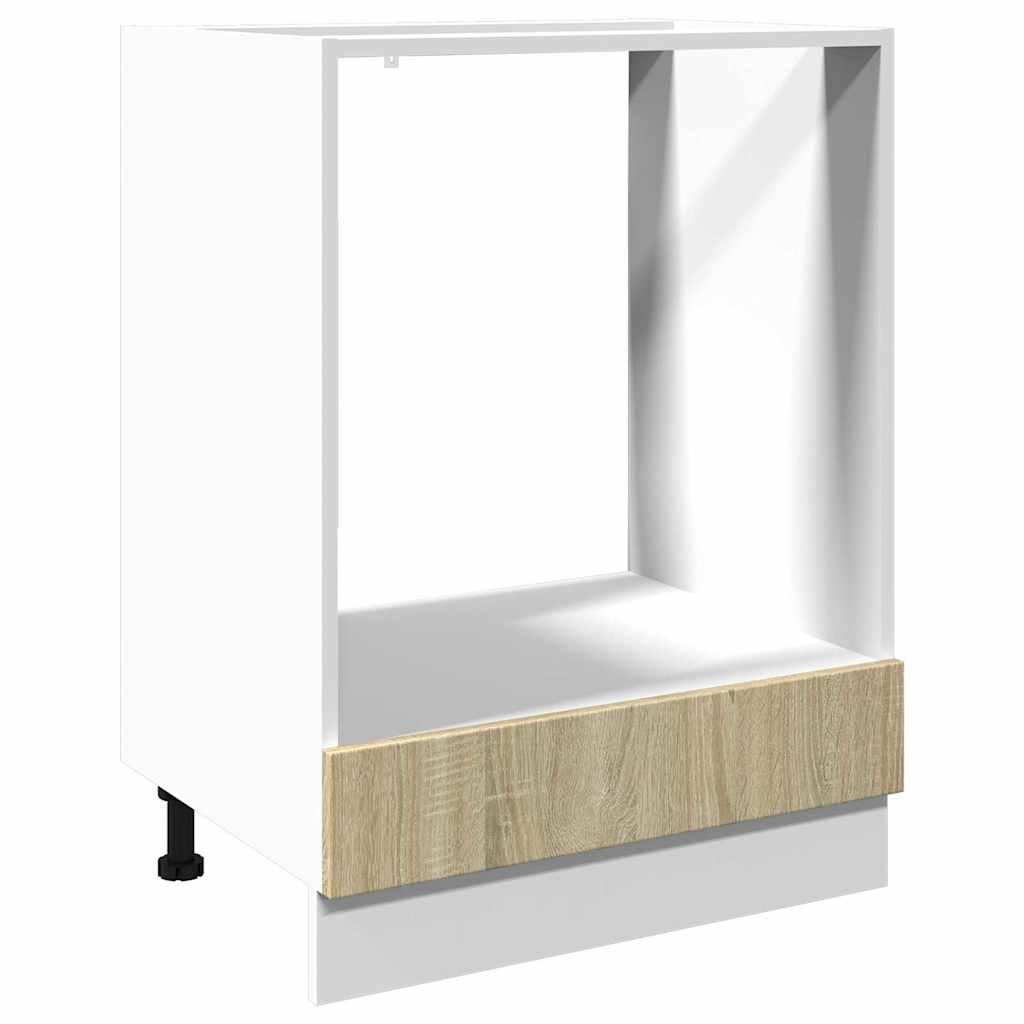 ovnskab 60x46x81,5 cm konstrueret træ sonoma-eg