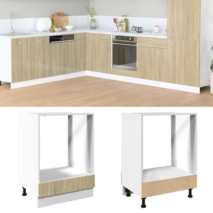 ovnskab 60x46x81,5 cm konstrueret træ sonoma-eg