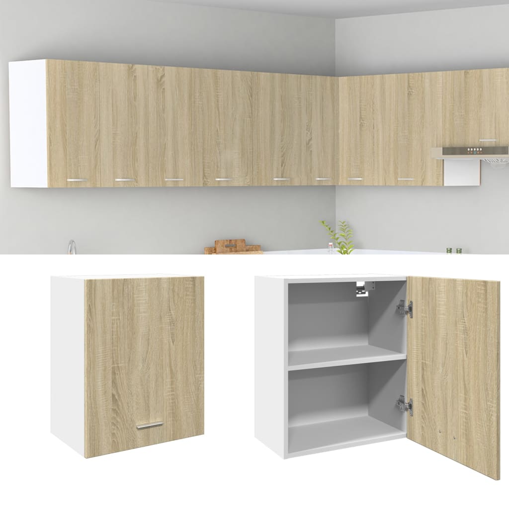 vægmonteret skab "Lyon" Sonoma Eg 50x31x60 cm konstrueret træ