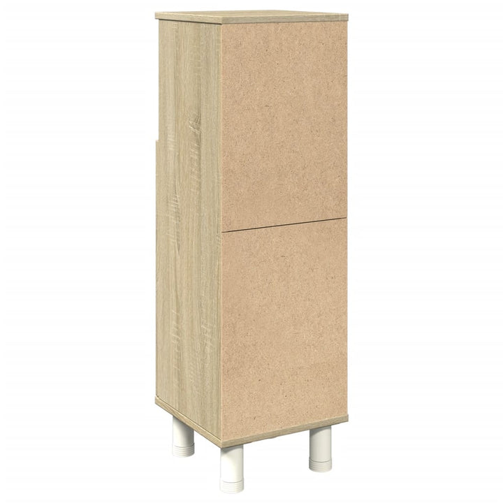 badeværelsesskab 30,5x30x95 cm konstrueret træ sonoma-eg