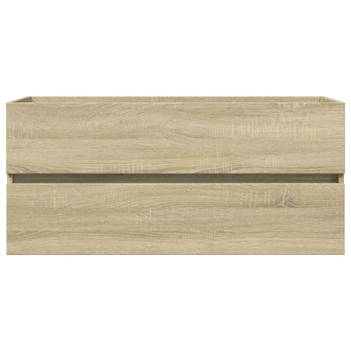 underskab til håndvask 100x38,5x45 cm konstrueret træ sonoma-eg