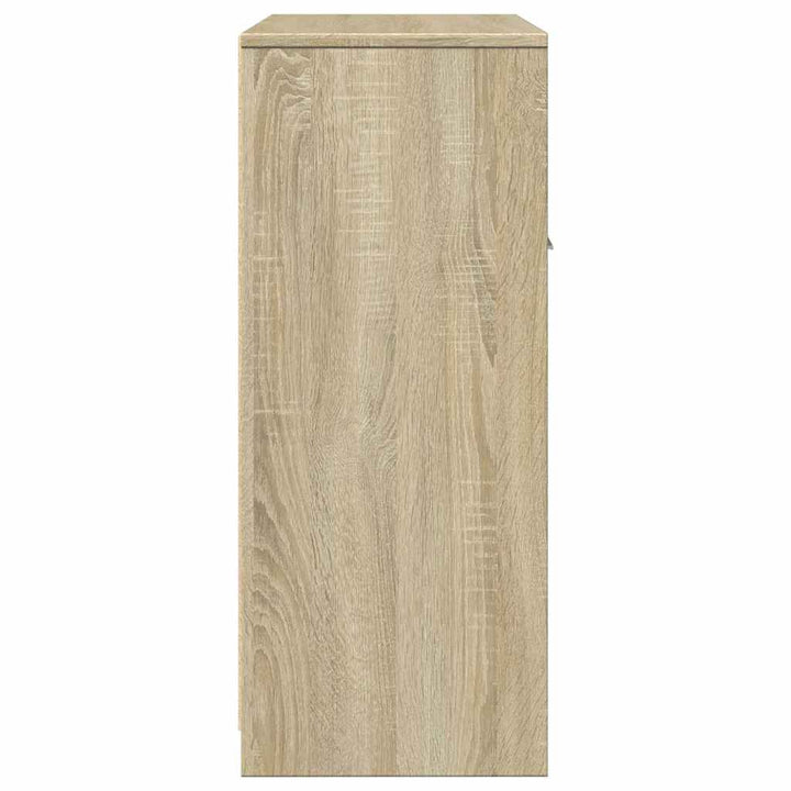 badeværelsesskab 60x33x80 cm konstrueret træ sonoma-eg