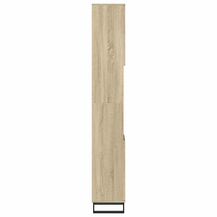 badeværelsesskab 30x30x190 cm konstrueret træ sonoma-eg