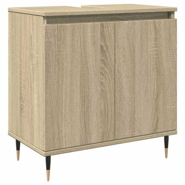 badeværelsesskab 58x33x60 cm konstrueret træ sonoma-eg