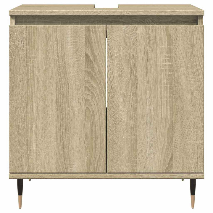 badeværelsesskab 58x33x60 cm konstrueret træ sonoma-eg