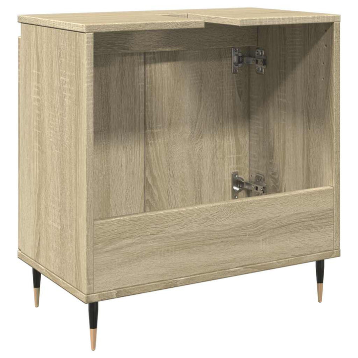 badeværelsesskab 58x33x60 cm konstrueret træ sonoma-eg