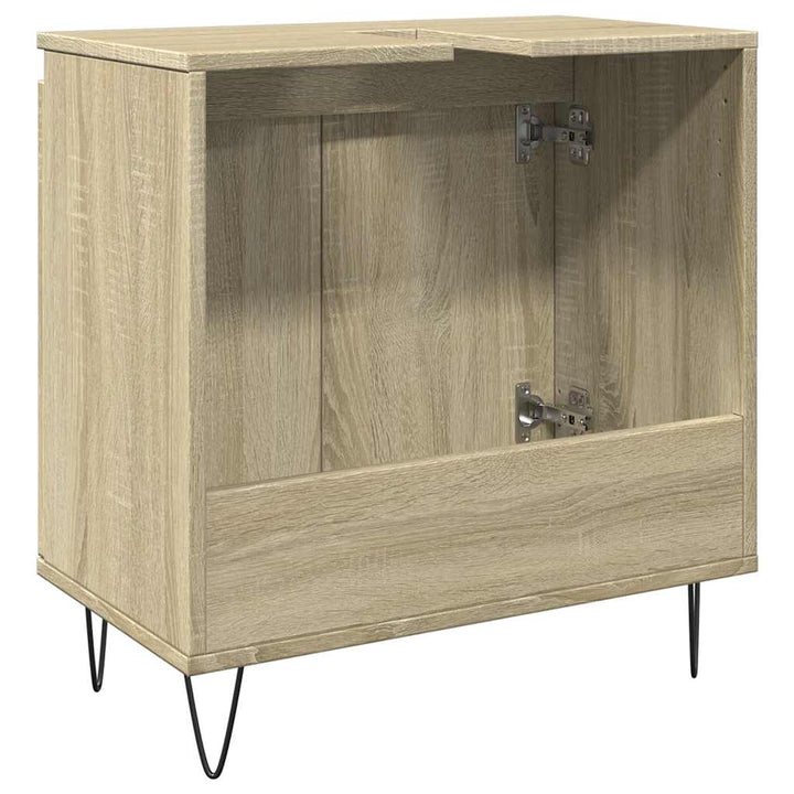 badeværelsesskab 58x33x60 cm konstrueret træ sonoma-eg