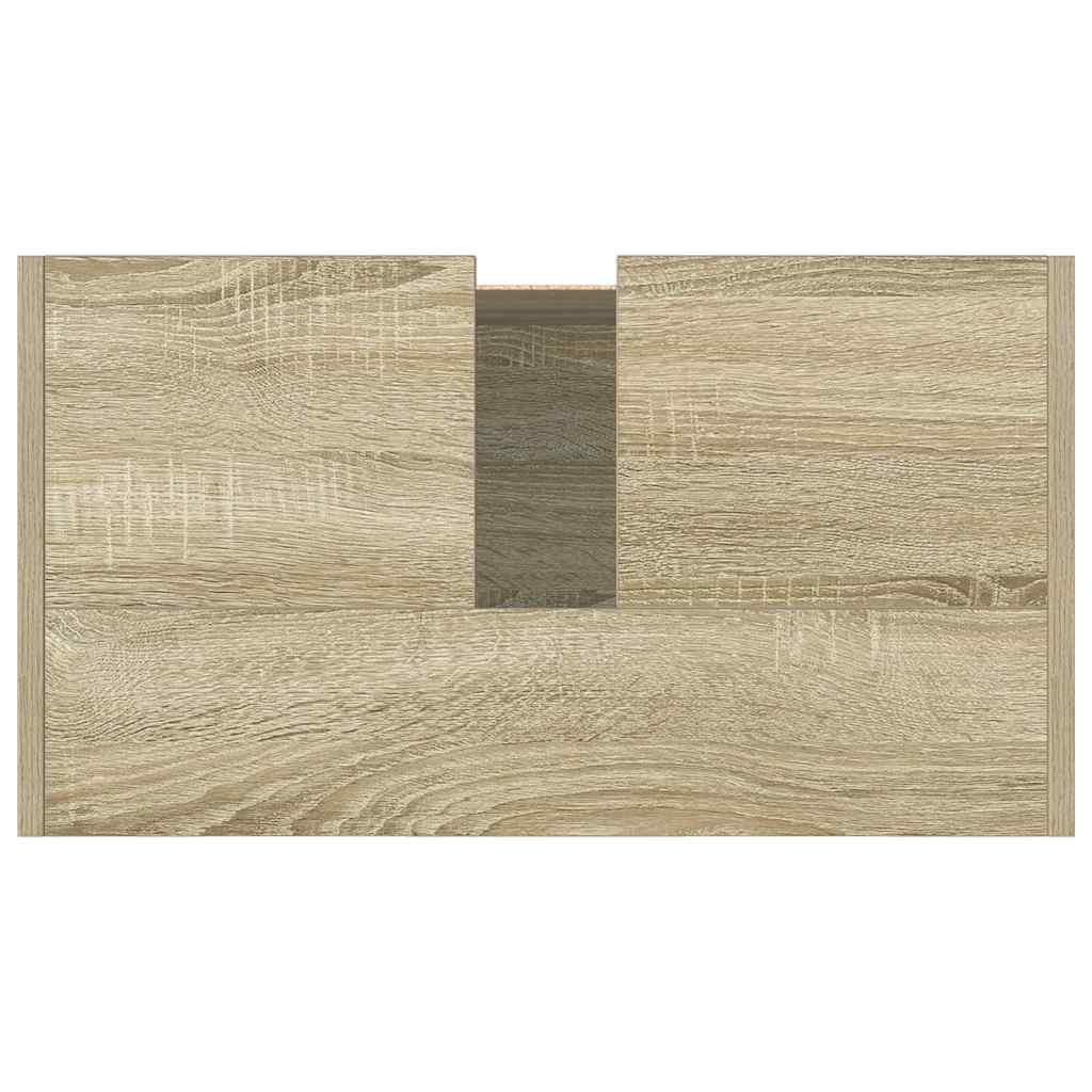 badeværelsesskab 58x33x60 cm konstrueret træ sonoma-eg