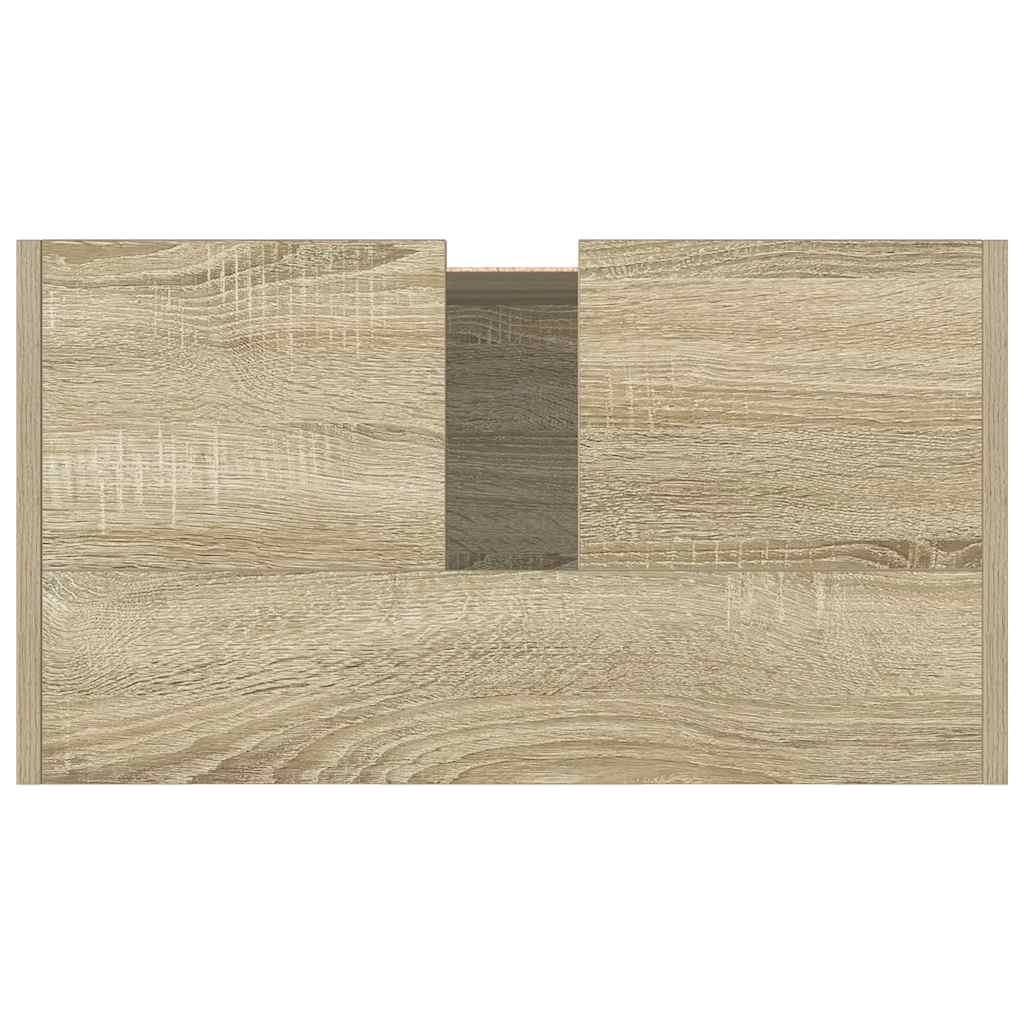 badeværelsesskab 58x33x60 cm konstrueret træ sonoma-eg
