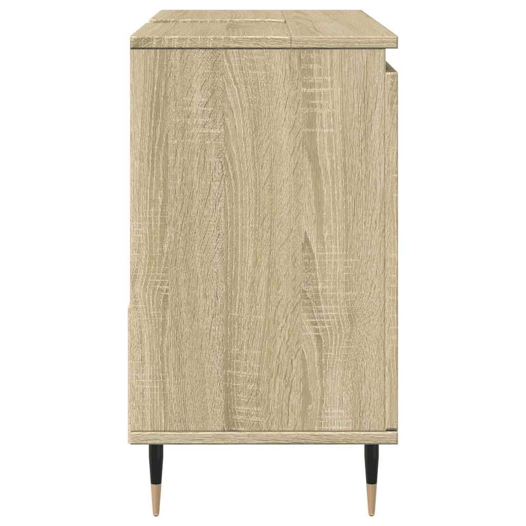 underskab til badeværelse 65x33x60 cm konstrueret træ sonoma-eg