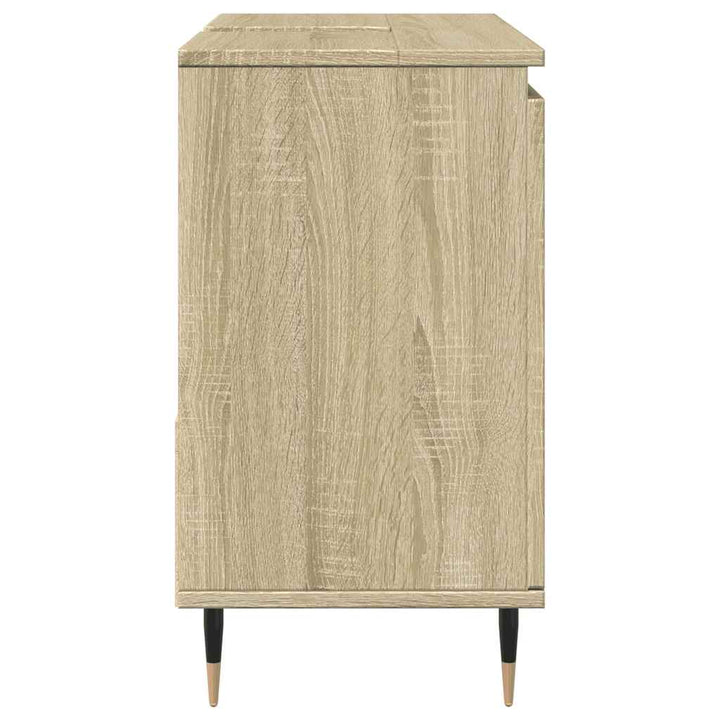 underskab til badeværelse 65x33x60 cm konstrueret træ sonoma-eg