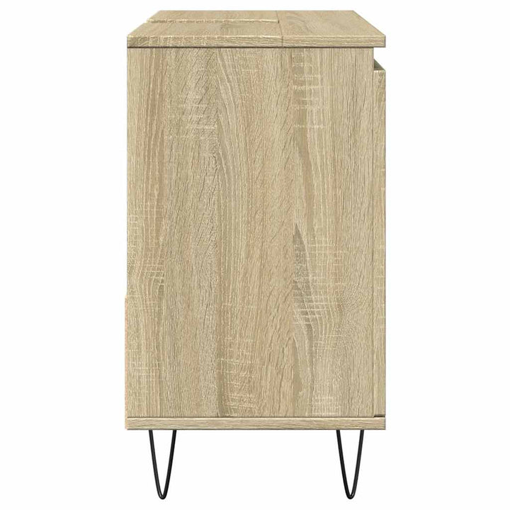 badeværelsesskab 65x33x60 cm konstrueret træ sonoma-eg