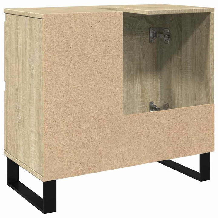 badeværelsesskab 65x33x60 cm konstrueret træ sonoma-eg