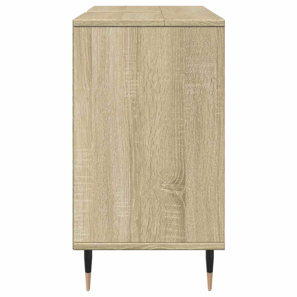 badeværelsesskab 80x33x60 cm konstrueret træ sonoma-eg