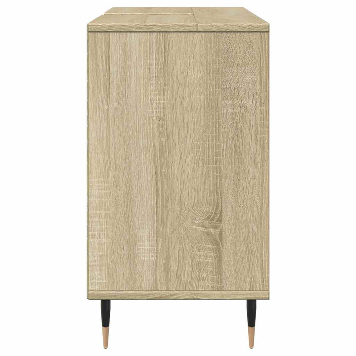 badeværelsesskab 80x33x60 cm konstrueret træ sonoma-eg