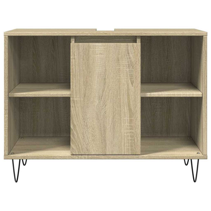 badeværelsesskab 80x33x60 cm konstrueret træ sonoma-eg