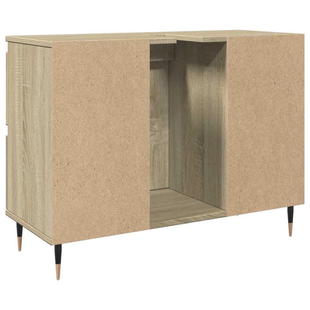 badeværelsesskab 80x33x60 cm konstrueret træ sonoma-eg