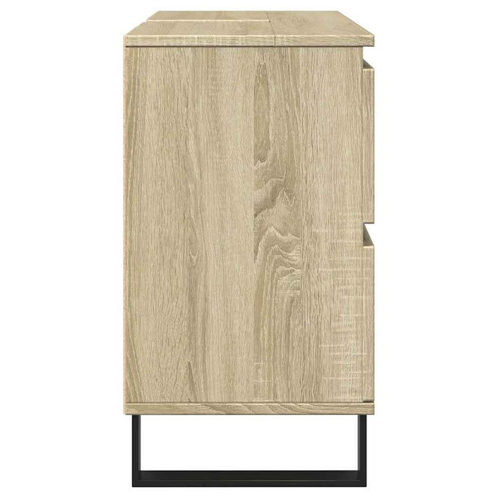 badeværelsesskab 80x33x60 cm konstrueret træ sonoma-eg