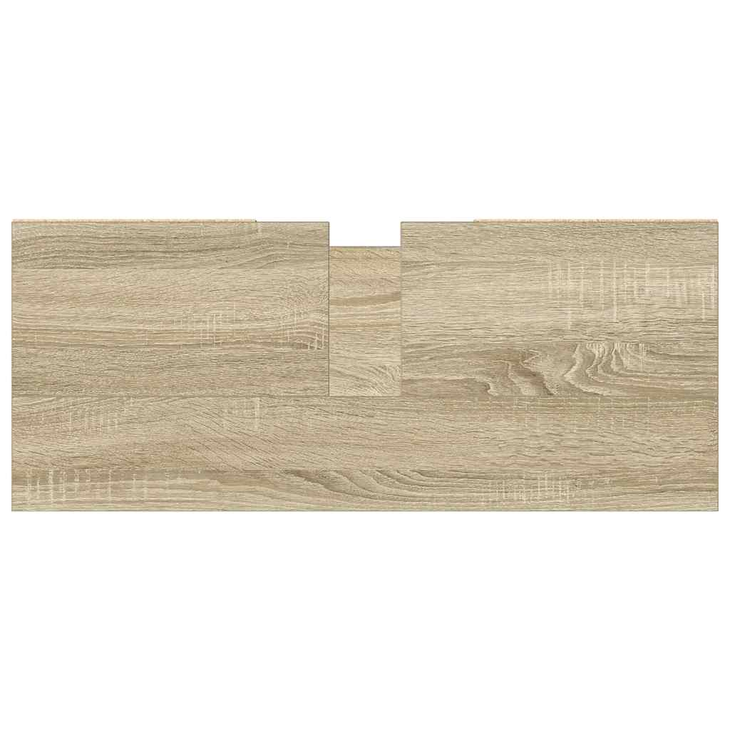 badeværelsesskab 80x33x60 cm konstrueret træ sonoma-eg