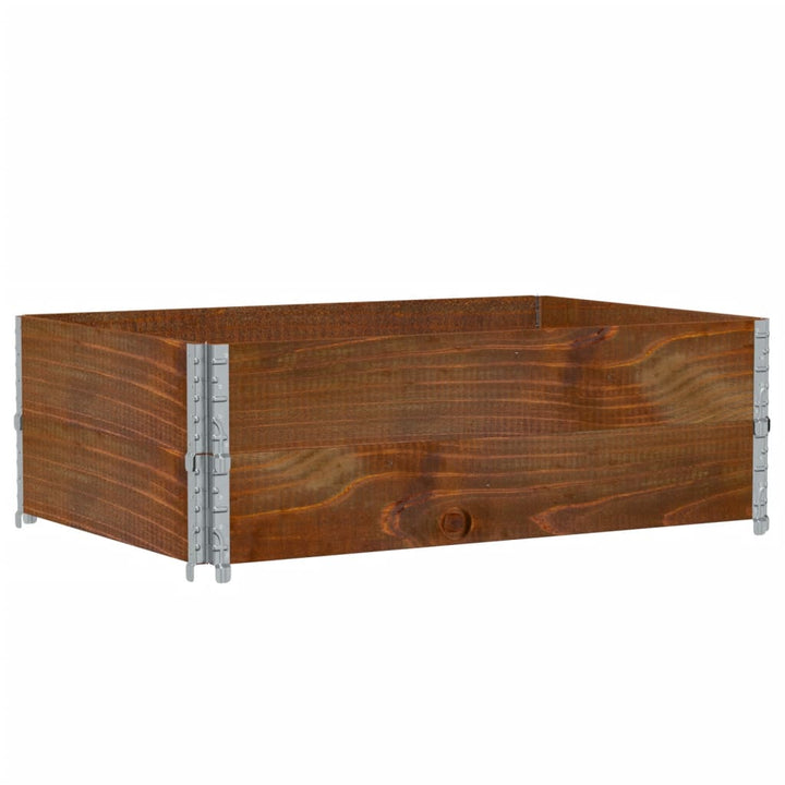 plantekasse 120x80 cm massivt fyrretræ brun